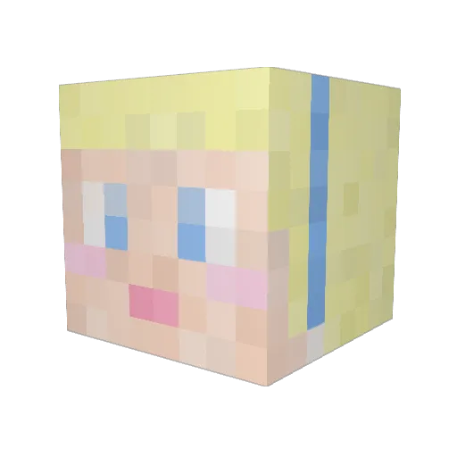 cinderella_37 Minecraft avatar head, 3D render