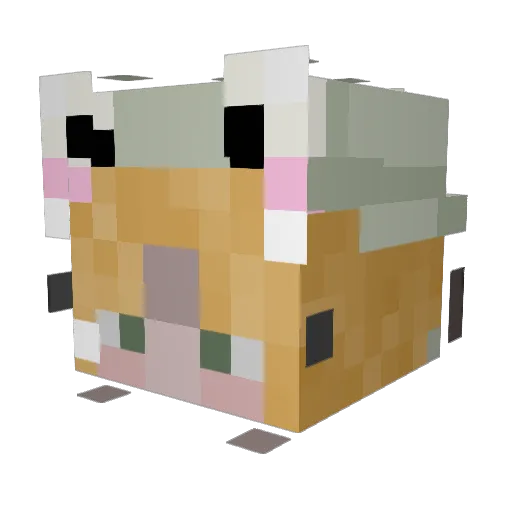 cinderella_5 Minecraft avatar head, 3D render
