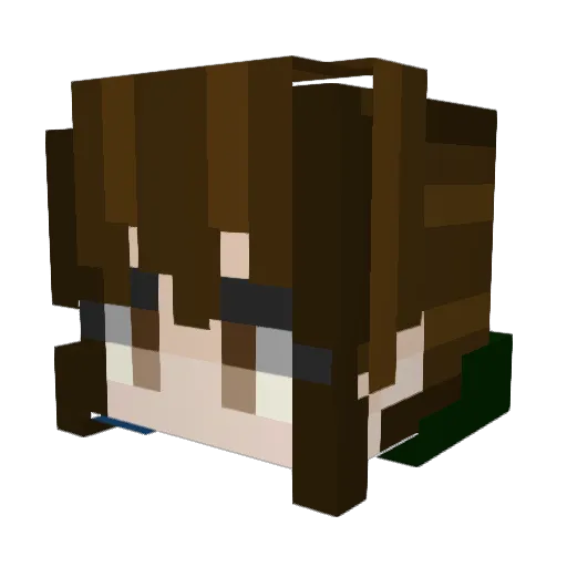 cinderet Minecraft avatar head, 3D render