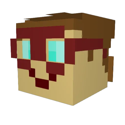 cinderspl Minecraft avatar head, 3D render