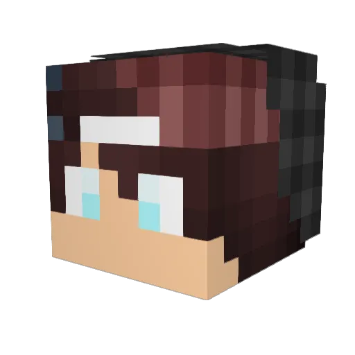cinderxen Minecraft avatar head, 3D render