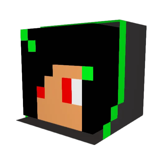 cindylemon Minecraft avatar head, 3D render