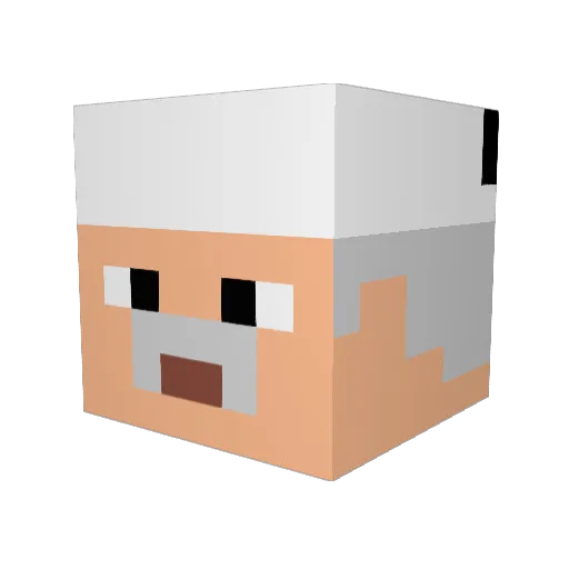 cinkoooo Minecraft avatar head, 3D render