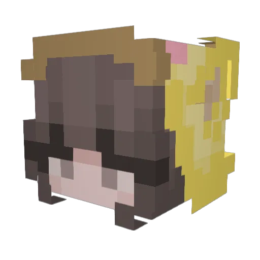 cinnaaaaa Minecraft avatar head, 3D render