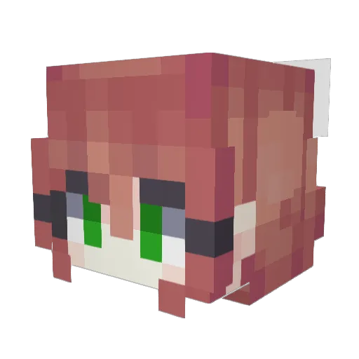 cinnadann Minecraft avatar head, 3D render