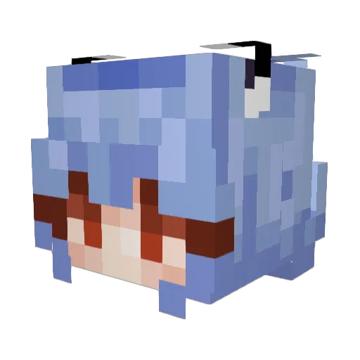 cinnamegan Minecraft avatar head, 3D render