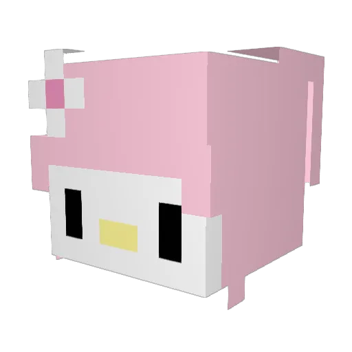 cinnamell Minecraft avatar head, 3D render