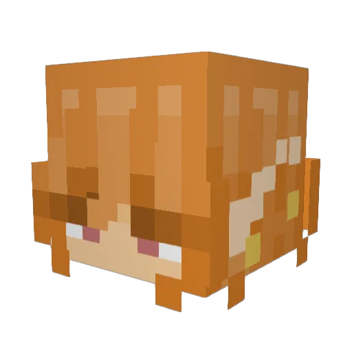 cinnamochii_ Minecraft avatar head, 3D render