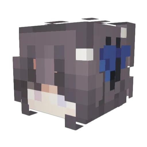 cinnamoh Minecraft avatar head, 3D render