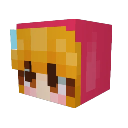 cinnamon_lily Minecraft avatar head, 3D render