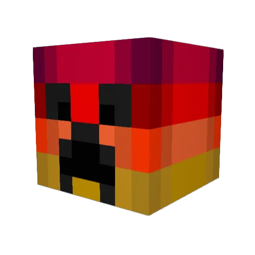 cinnamongnu Minecraft avatar head, 3D render