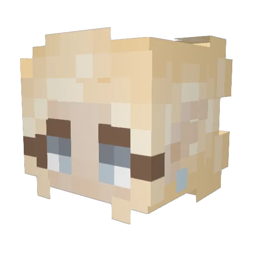 cinnamons__ Minecraft avatar head, 3D render