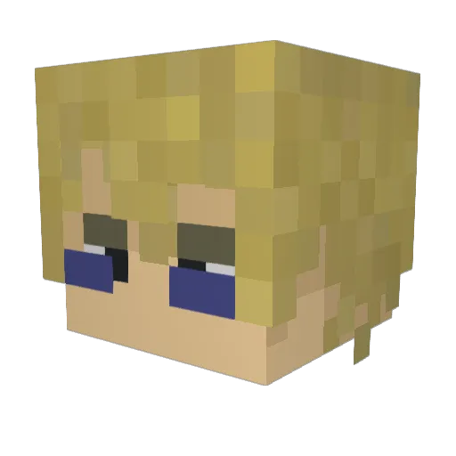 cinnapup Minecraft avatar head, 3D render