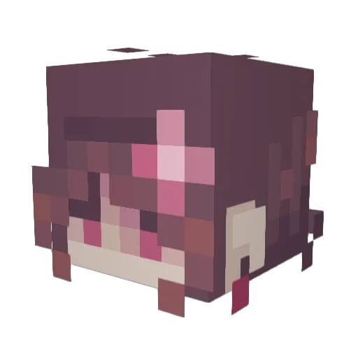 cinnnagirl Minecraft avatar head, 3D render