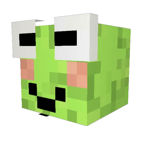 cinnypuff Minecraft avatar head, 3D render