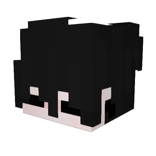 cinora Minecraft avatar head, 3D render