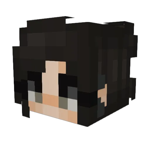 cintasan Minecraft avatar head, 3D render