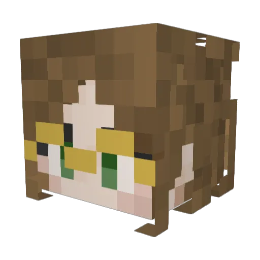 cioudberries Minecraft avatar head, 3D render
