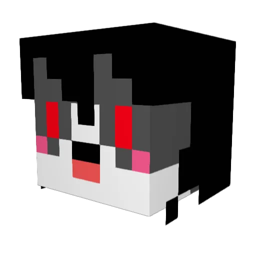 cipher_chan Minecraft avatar head, 3D render