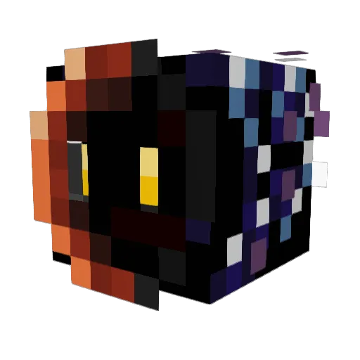 cipher_seven Minecraft avatar head, 3D render