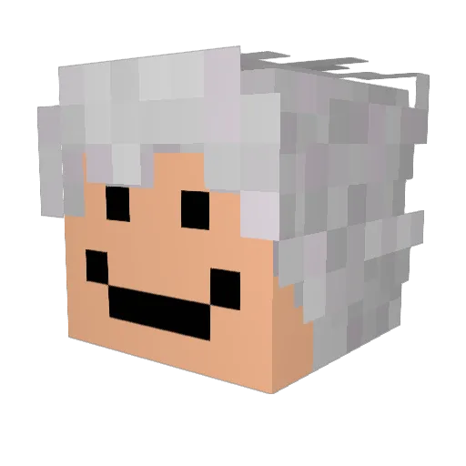 cipong Minecraft avatar head, 3D render