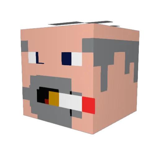 cipotilloflacido Minecraft avatar head, 3D render
