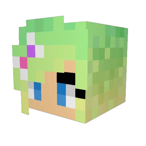 circe Minecraft avatar head, 3D render
