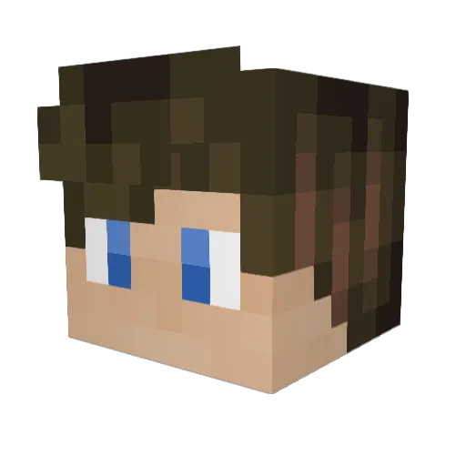 circhiofficial Minecraft avatar head, 3D render