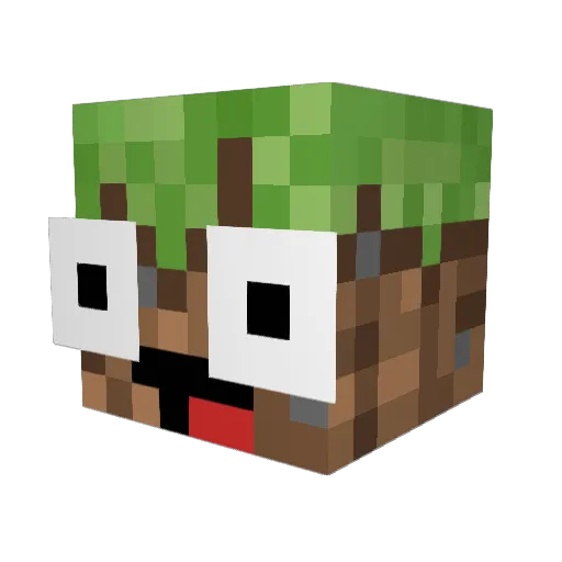 circle_Jun Minecraft avatar head, 3D render
