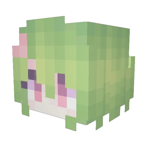 circle_MQ Minecraft avatar head, 3D render