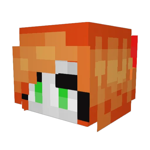 circusbaby101 Minecraft avatar head, 3D render