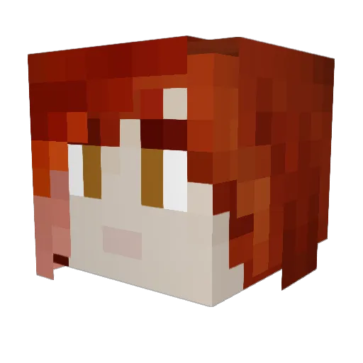 circusfires Minecraft avatar head, 3D render