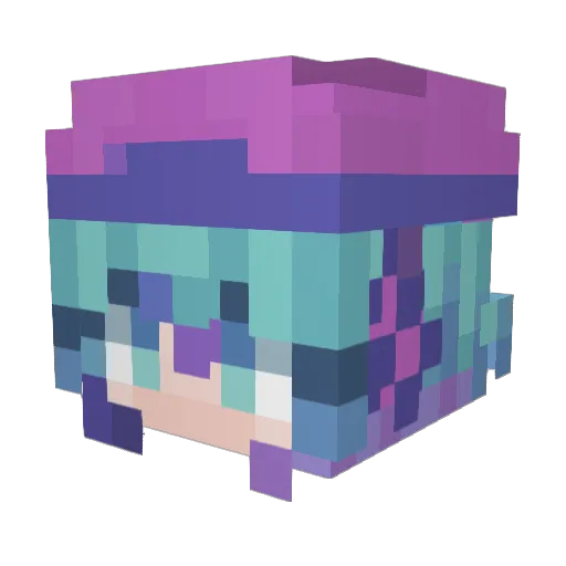 ciriced Minecraft avatar head, 3D render