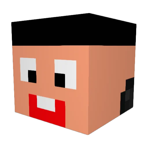 cisarcz Minecraft avatar head, 3D render