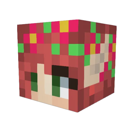 citey Minecraft avatar head, 3D render