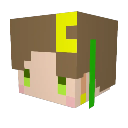 citlim Minecraft avatar head, 3D render