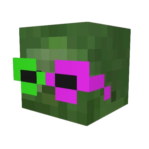 citru Minecraft avatar head, 3D render
