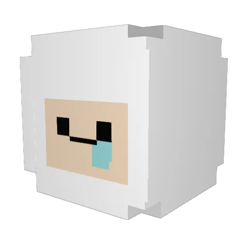 cityred Minecraft avatar head, 3D render