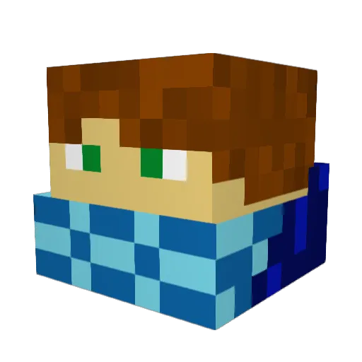 ciub3 Minecraft avatar head, 3D render
