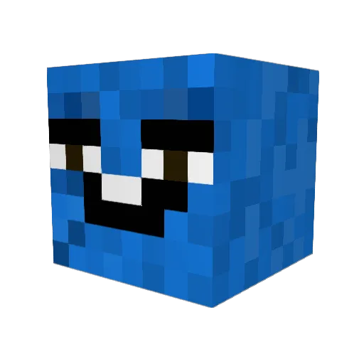 civilic Minecraft avatar head, 3D render