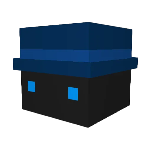 civilizedbeing Minecraft avatar head, 3D render