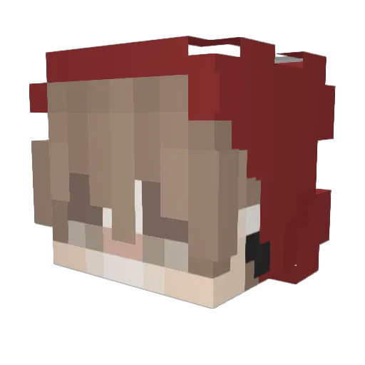 ciwixXXL Minecraft avatar head, 3D render