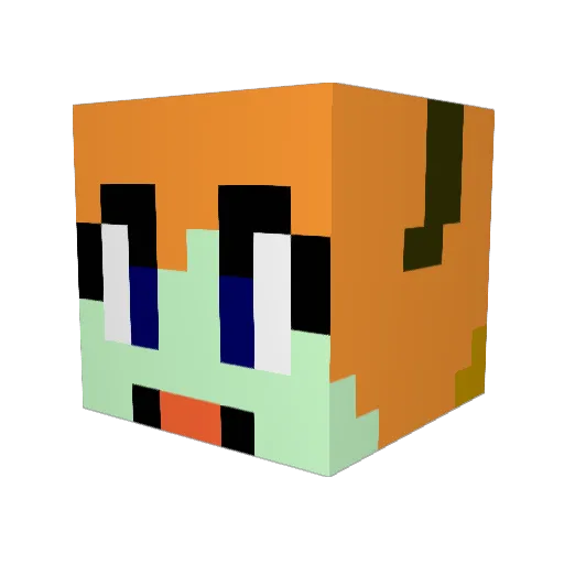 cixetia Minecraft avatar head, 3D render