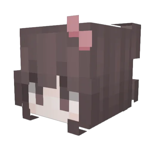 ciyt Minecraft avatar head, 3D render