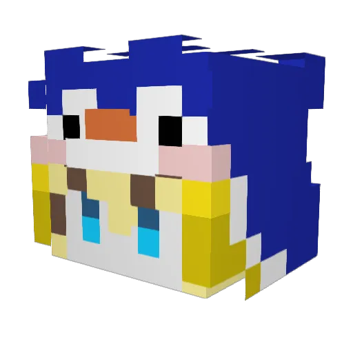 cizai Minecraft avatar head, 3D render