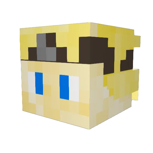 cizwy Minecraft avatar head, 3D render