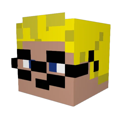cj_gaming000 Minecraft avatar head, 3D render