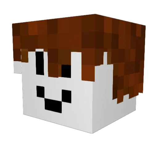 cjdaud Minecraft avatar head, 3D render