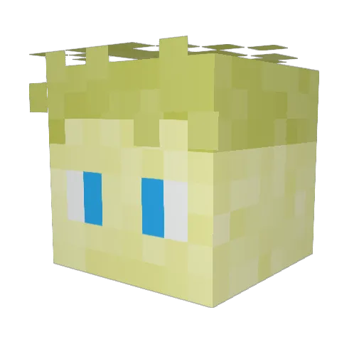 cjhdh Minecraft avatar head, 3D render