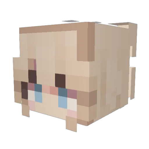 cjk12 Minecraft avatar head, 3D render
